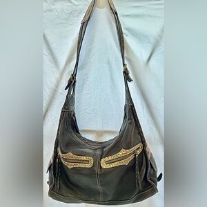 🖤✨ Junior Drake Brown & Gold Hobo Bag — Slay All Day ✨🖤